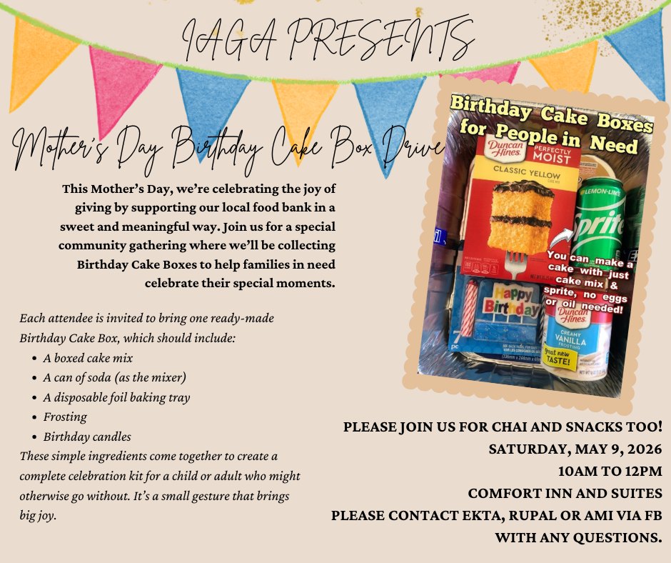 Mother's day cake box drive!!